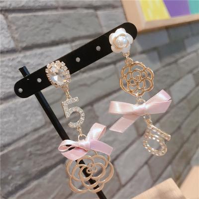 Luxury Brand Design Camellia Pendant Earrings Flower Number Banquet Accessories Earring Woman