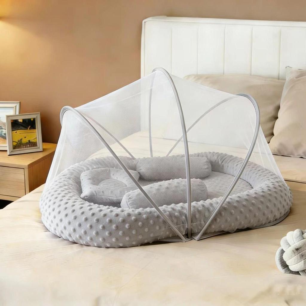 Bebek Cibinlik Yatak Seti Uyku Pedi ve Yastık (0-3 Yaş)