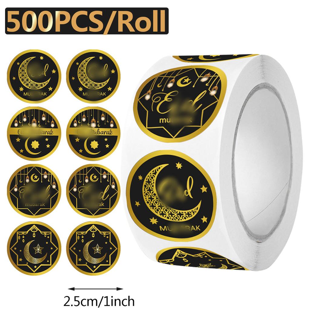 500 Stickers/Roll Festival Party Flower Stickers DIY Manual Labeling For Candy Bags Food Packaging Happy Birthday Sticker