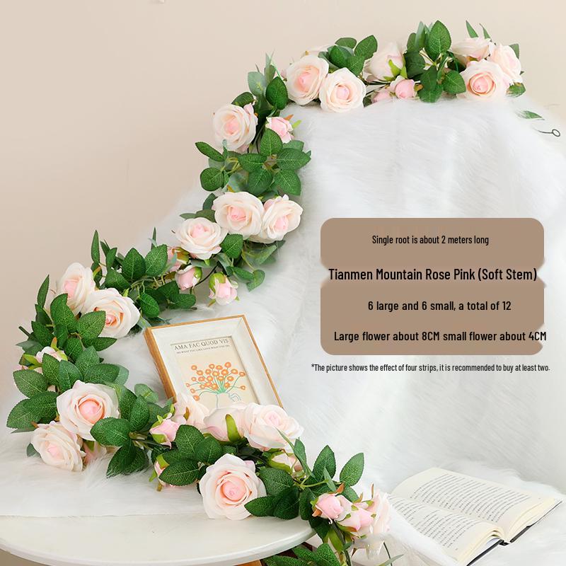 Artificial Rose Vine Hanging Basket and Arch Decoration