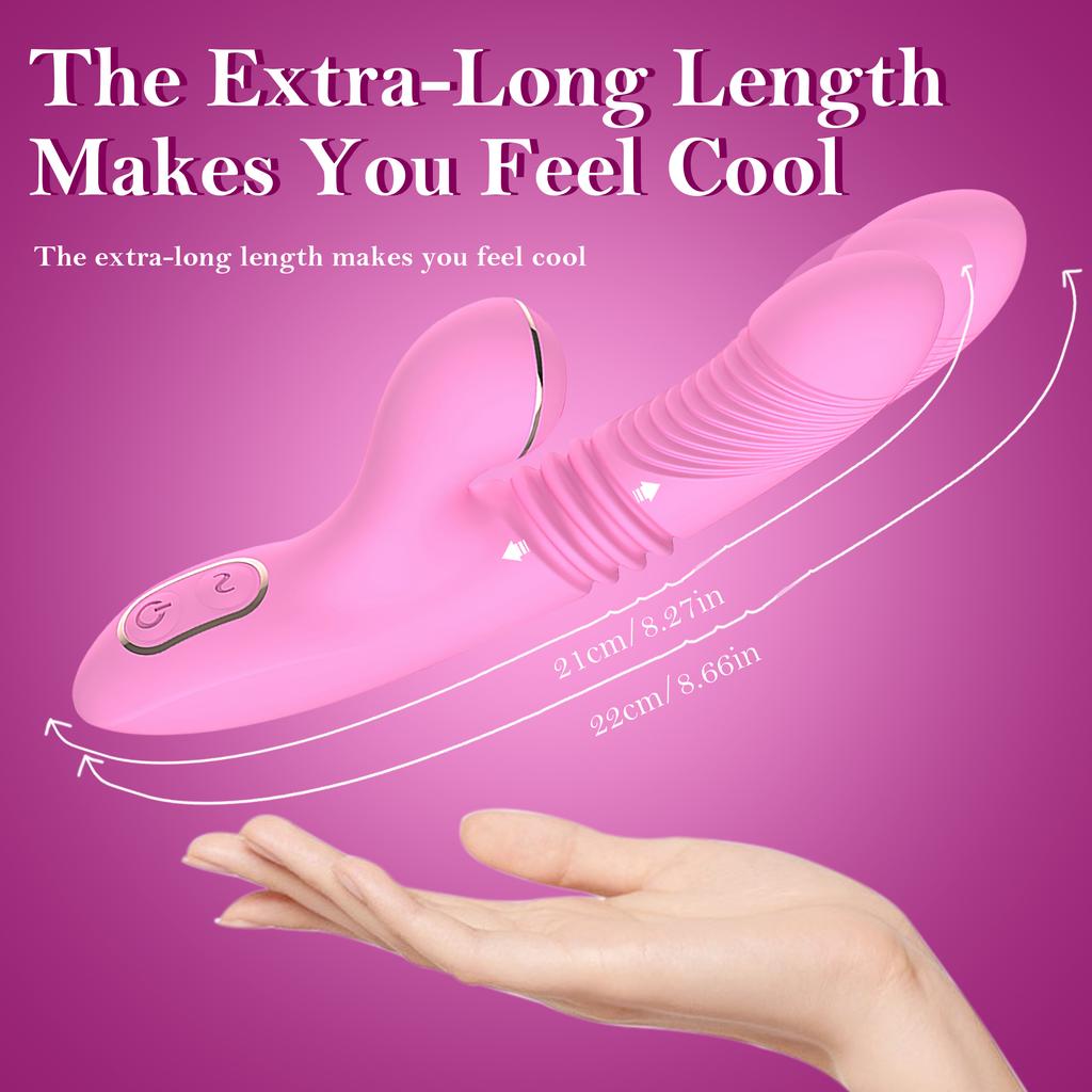 Adult Toy 3-in-1 Vaginal Anal G-Spot Vibrator 7 Modes: Thrusting, Suction, Heating Rechargeable Suitable for Women and Couples