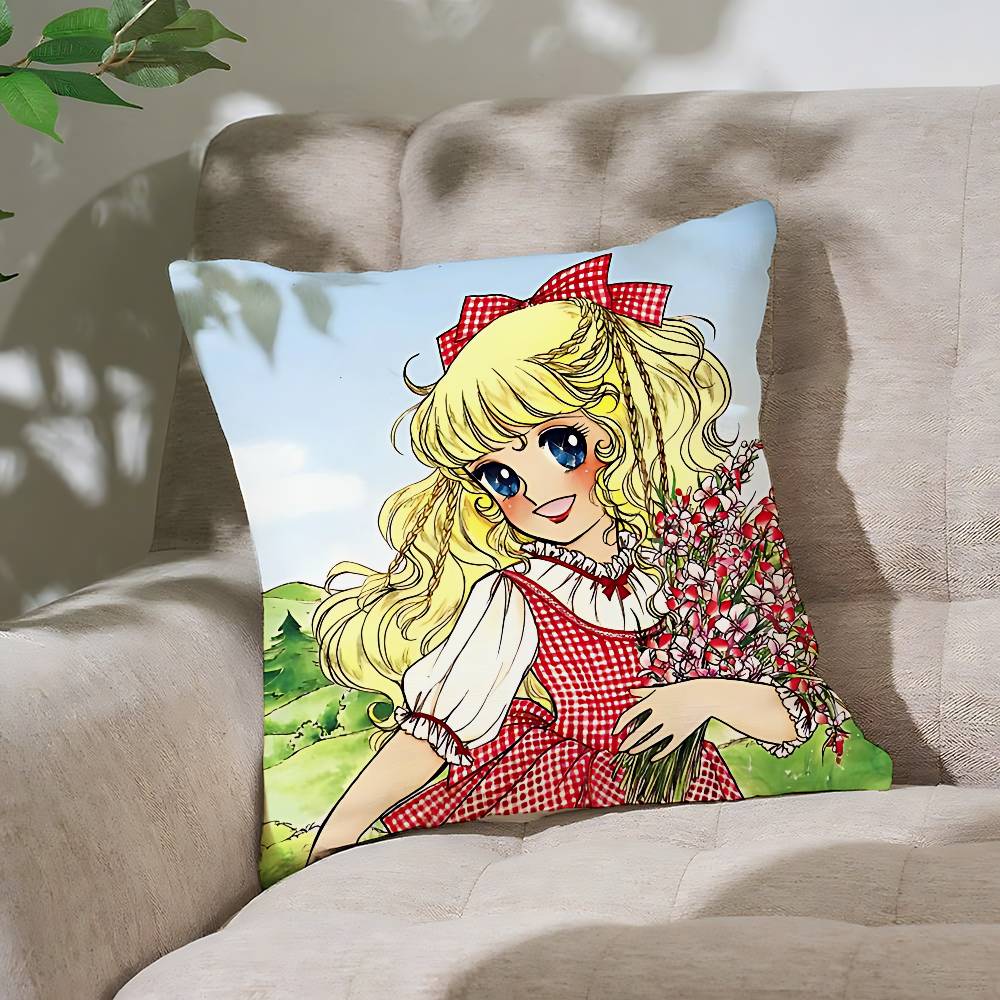 C-Candy C-Candy Anime Pillow Case Throw Pillow Cover Nordic Vintage Style Cushion Covers Home Living Room Sofa Couch Seat