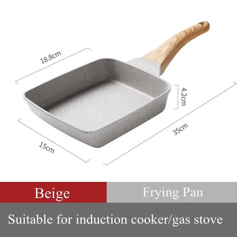 Maifan Stone Durable Non-Stick Frying Pan Spatula Household Pancake Tamagoyaki Breakfast Maker Cooking Pot Kitchen Cookware