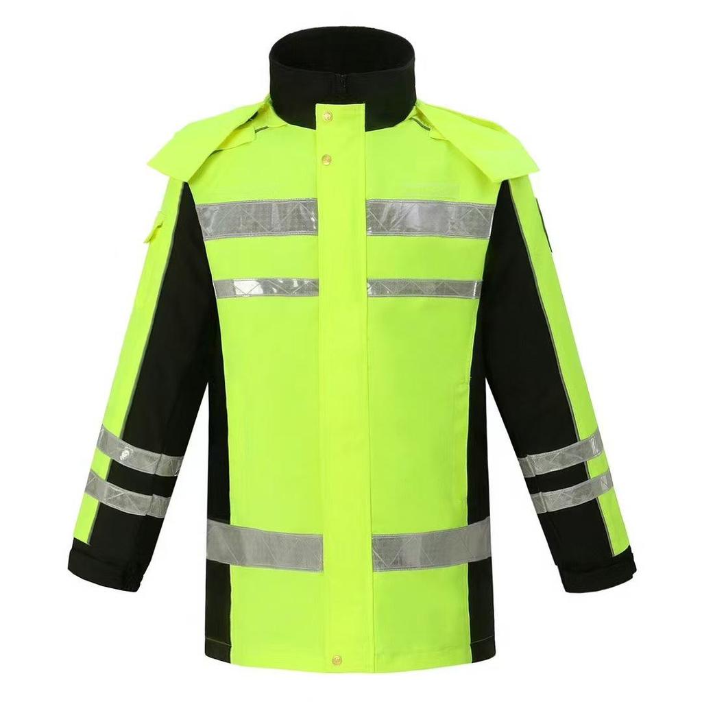 Reflective Raincoat Set for Traffic Duty, Road Administration, and Motorcycle Cycling