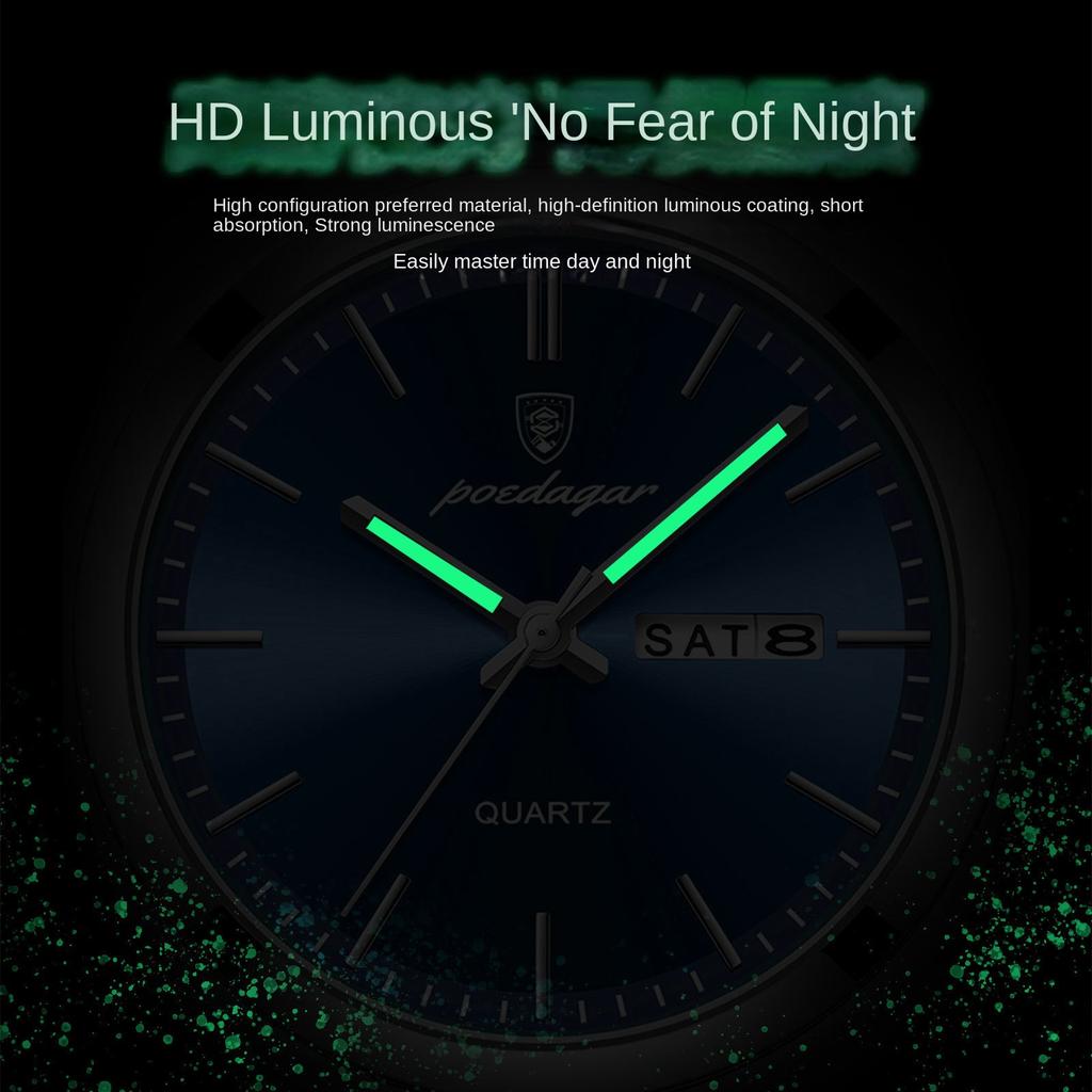 Top-Marke Ultra-dünne Herrenuhr Wasserdicht Neue Quarz Luminous Modeuhr