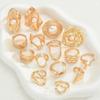 iF ME 15 Pcs Lava Line Flower Ring Set Fashion Women Dainty Jewelry For Daily Wear Party Wedding Birthday Christmas Gift.