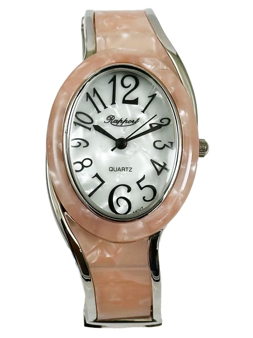 

[Rapole] Наручные часы Oval Bangle Watch Modified Type Rapole Watch 288327 Женские розовые
