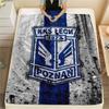 Kks Lech Poznan Print Flannel Blanket, High Quality Comfortable for All Seasons, Home Decor, Warmth and Comfort, Perfect for Christmas Gifts60