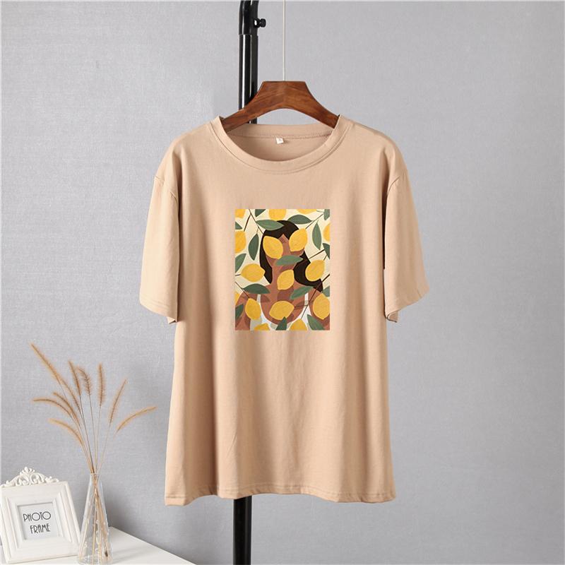 Hirsionsan Vintage Printing Cotton T Shirts Women New Soft Harajuku Loose Female Tees England Style Summer Casual Tops Gotic Graphic T Shirt