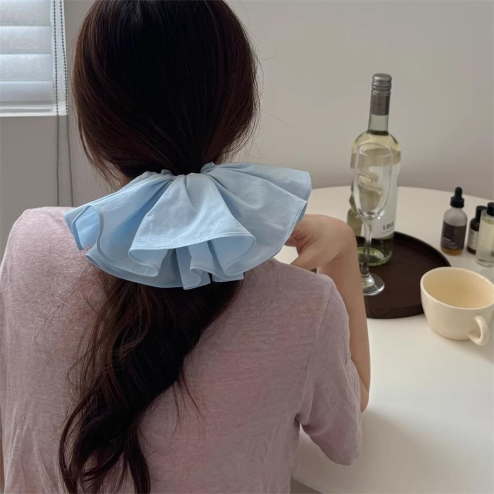 Bow Checkered Hair Clip Double Layer Oversized Hair Scrunchies Fashion British Style Hairpin  Girls