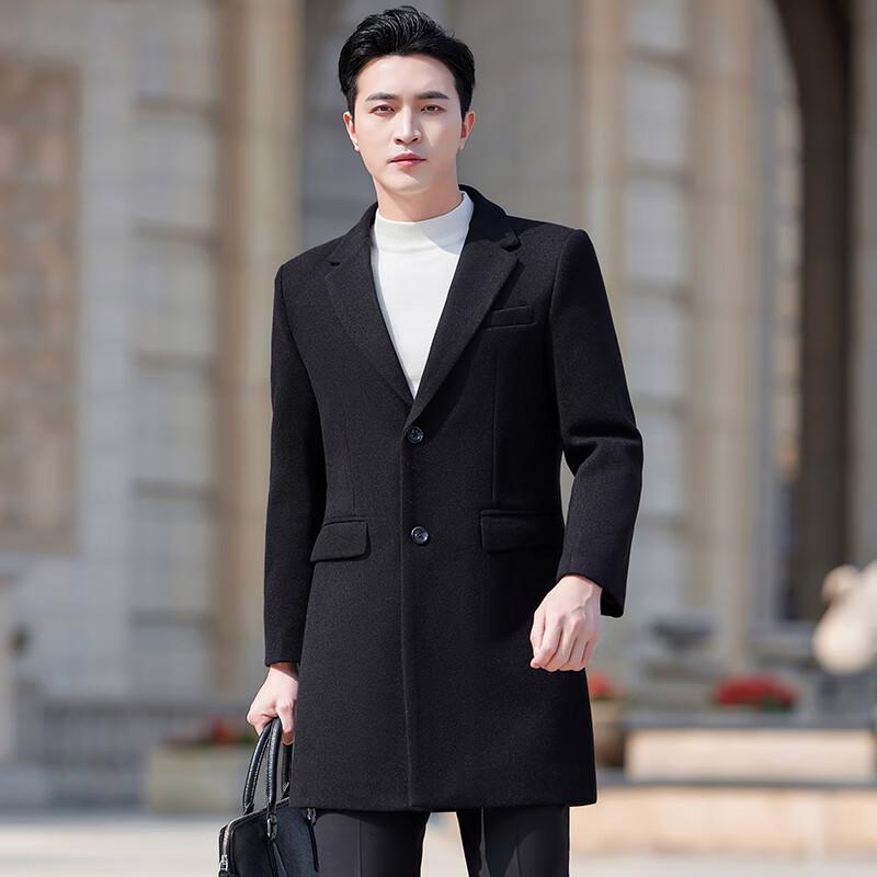 

Мужское профессиональное шерстяное пальто средней длины с подкладкой S