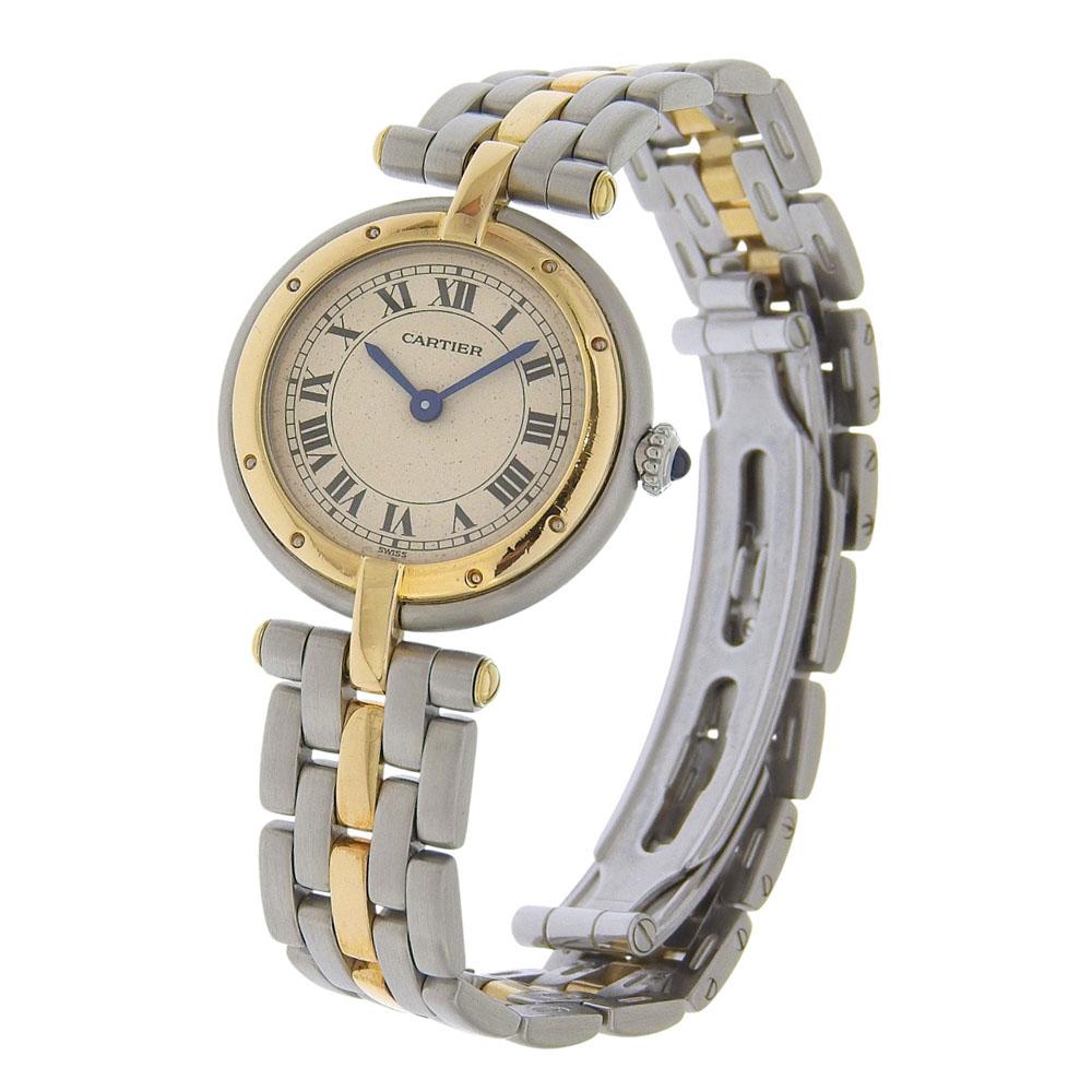 CARTIER PANTHERESM 1 Row Watches 84084242 cal.157 whiteDial Stainless Steel/YG Quartz Analog display Women Used