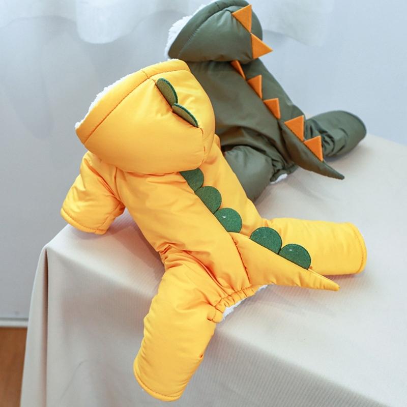 Hundemantel mit Kapuze Dinosaurier Hundekostüm Hundeoverall Wintermantel Hundeoverall Kostüm Hoodie Hundejacke Hundekleidung