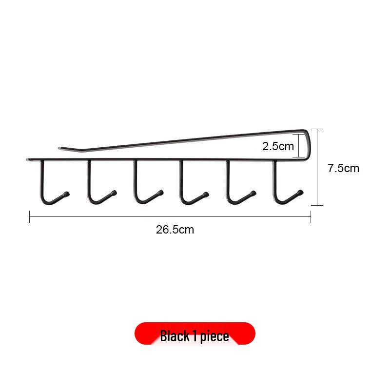 

Бесшовный шестикрючковый кухонный шкаф - решение для хранения в шкафу и гардеробе без сверления