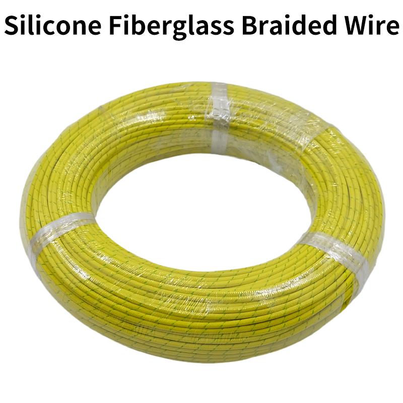 2M/5M High Temperature Resistant Silicone Wire 300°C Soft Copper Cable Fiberglass Braided Insulated Warm Floor Heat Element Line
