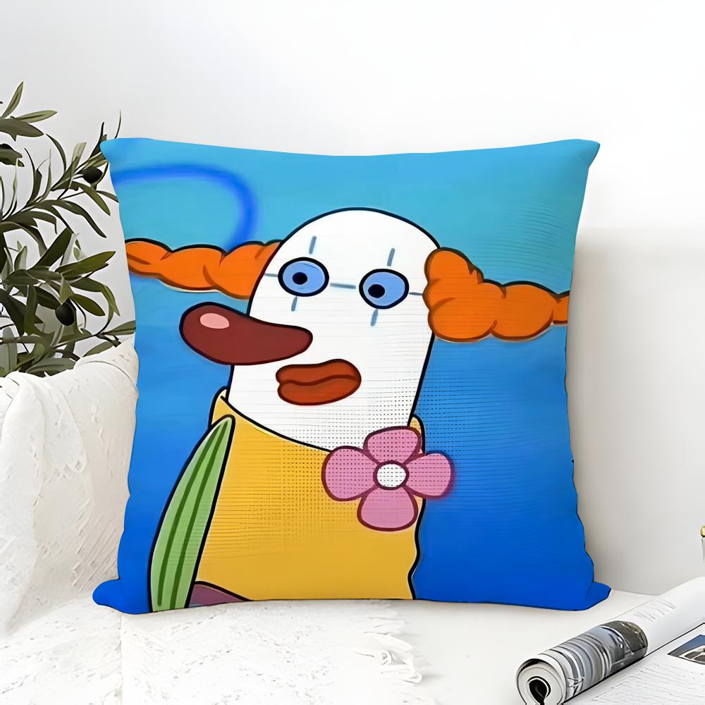 Cartoon Funny Beach Bikini Bottom Pillow Case Linen Pillow Case Sofa Home Decor Cushion Cover Cushion Cove