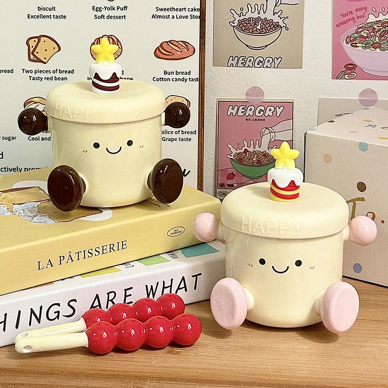 Cute Cup Ceramic Mug Souvenir Water Cup Household Couple Cup Birthday Gift Girls Teacher's Day Gift