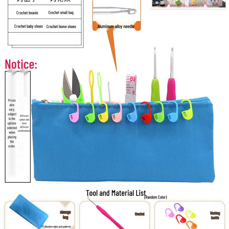 Beginner Crochet & Knitting Hook Tool Set - Starter Kit for Learning & Crafting