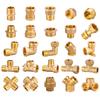 10pcs Brass Pipe Fitting Female Male Movable Joint/Plug/Cap Blocking/Reducing Bushing PipeJoint Adapter 1/2" Thread