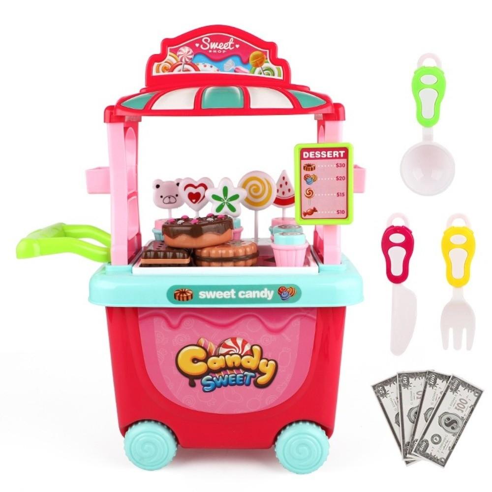 24pcs Removable Storage Children's Pretend Play Toys Ice Cream Parlour Toy Set  Kid's Activity