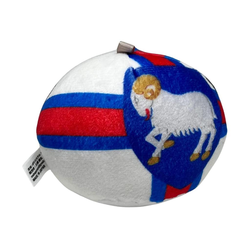 Mehagurumi Polandball Plush Toy from the Danish Faroe Islands