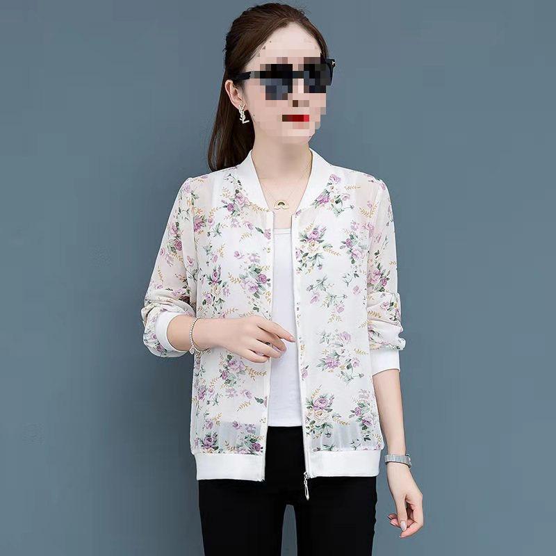 Sun Protection Women s Baseball Jacket - Versatile Spring/Summer Fashion for Mothers 2XL