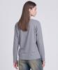 BASIC HOUSE Women'S Flowy Spandex U-Neck Oversized Long-Sleeve T-Shirt Dark Gray