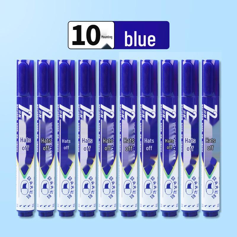 Jin Wannian 72-Hour Refillable Capless Whiteboard Marker - Soft, Large Tip, Non-Drying, Erasable with Thick Lines