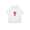 Rundhals T-Shirt Weiß Herz Luftballons Liebesdruck Für Valentinstag