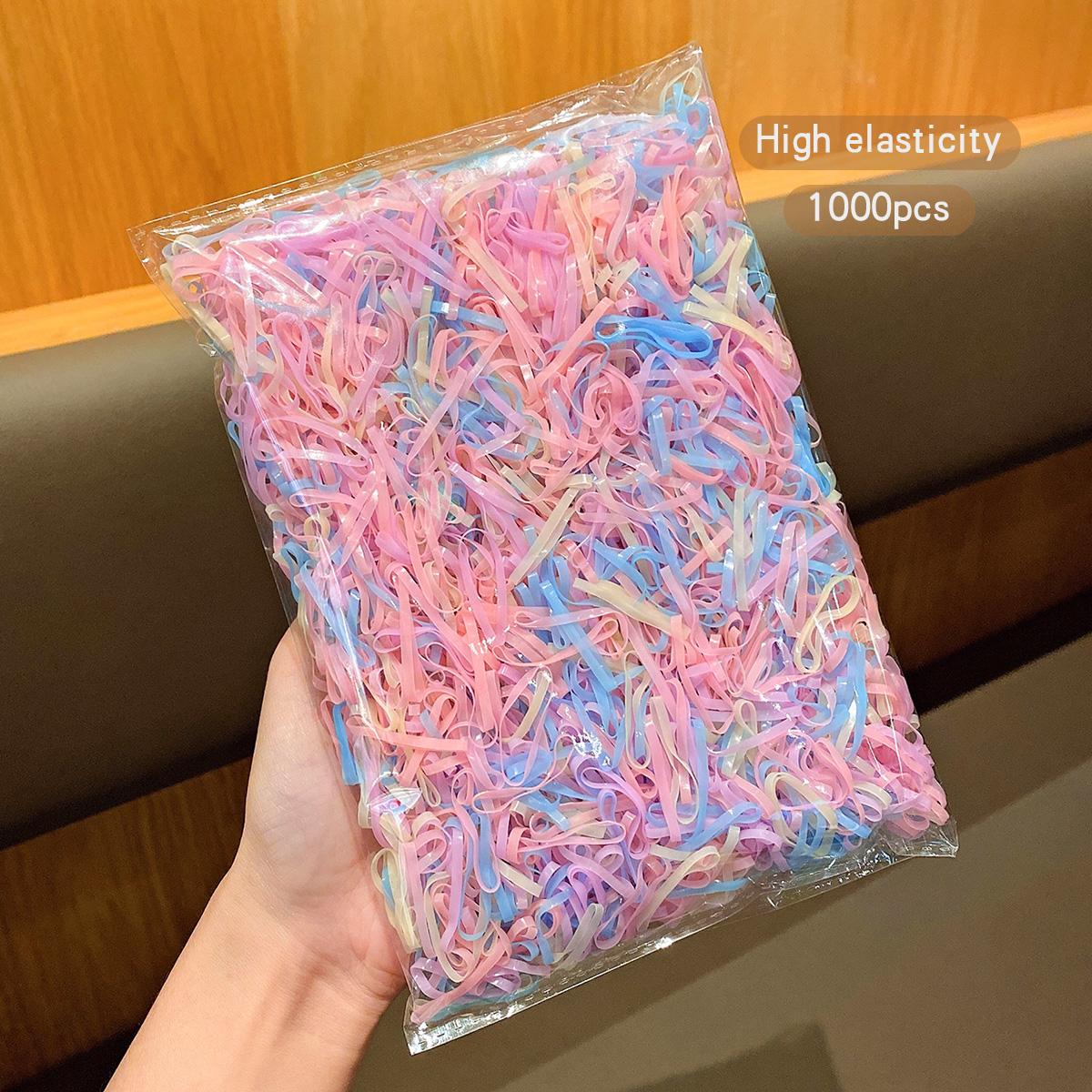 

1000 elastic and durable rubber band basic hair accessories suitable for daily use