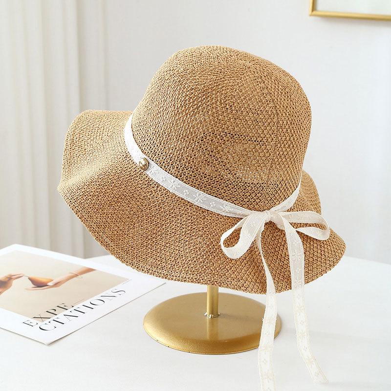 

Women s Wide-Brimmed Hat with Metal Korean-Style Summer Vacation Beach Trendy Outdoor Sun Hat for Ladies 56-58cm хаки