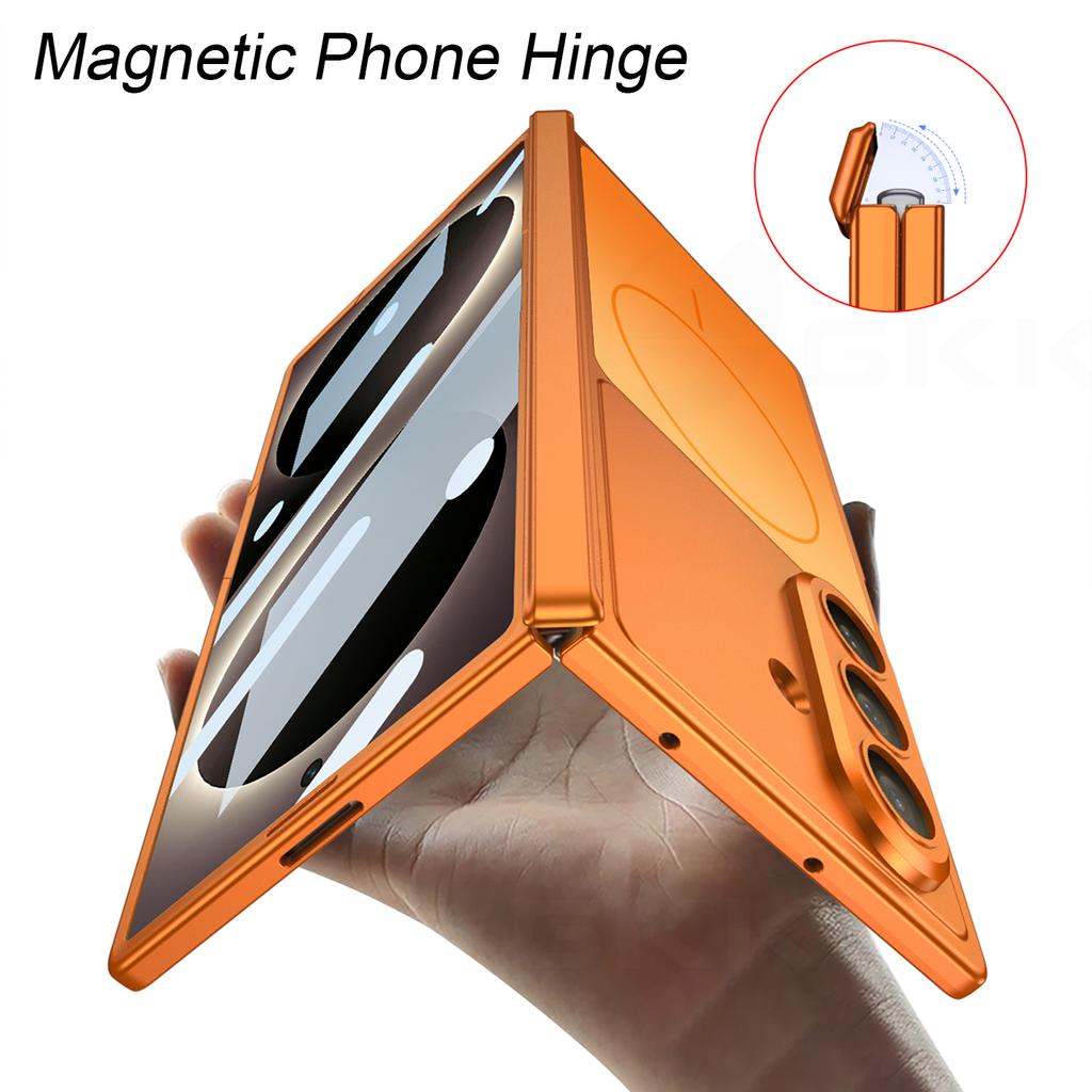 Magnetic Hinge Plastic Case for Samsung Galaxy Z Fold 8 Ultra Screen Glass for Magsafe Wireless Charge Cover for Galaxy Z Fold7