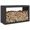 VidaXL Portant de bois de chauffage noir 100x40x60 cm acier, magasin de bûches, porte-bûches de cheminée, support de bûches, 850982