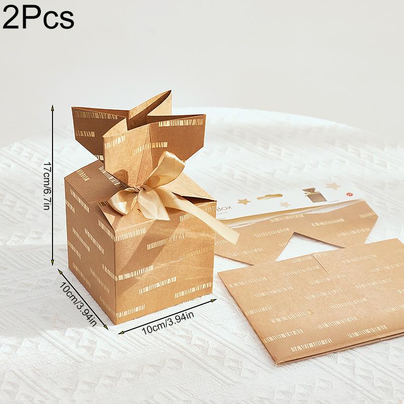 2PC/3PC/4PC Christmas Gift Box Set New Year Bronzing Pillow Box Graduation Ceremony Paper Christmas
