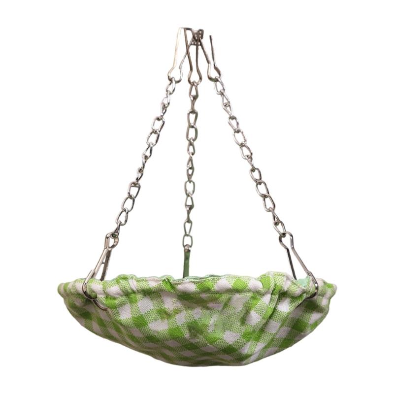 

Hanging Bird Hammock Swing Small Size Bird Sleepings Huts for Conures,Budgies Waterproof Bird Bed for Cage зелёный