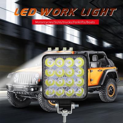 Parts Work Lights 110x110x37mm Truck Replacement 2Pcs Lamp Bulbs 6000K