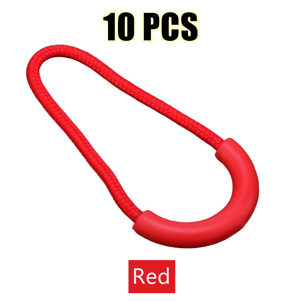 10pcs Mix Color U Shape Cord Zipper Pull Strap Lariat for Clothing Luggage & Bags Durable Zipper Puller Accessories