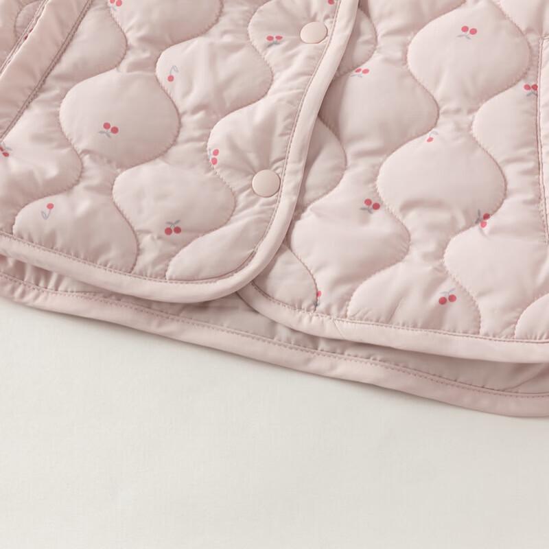 DAVE&BELLA Girls' Cherry Print Waterproof Padded Winter Jacket