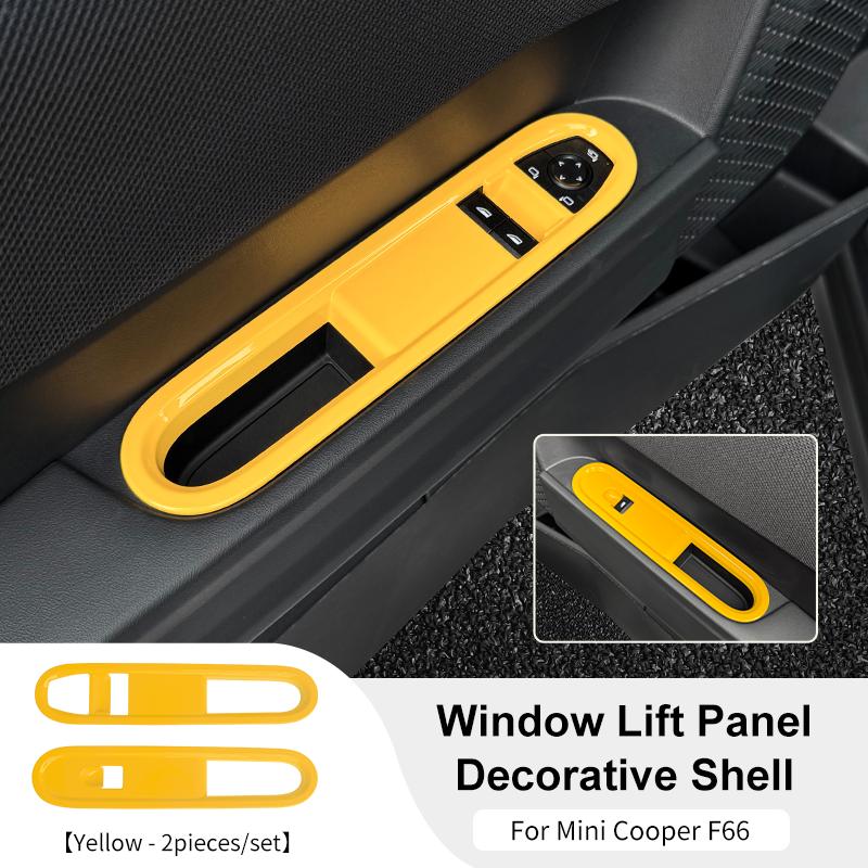 2PCS Car Window Lift Panel Decorative Shell For BWM Mini Cooper S JCW F66 F67 Cabrio 2025 Car Interior Decoration Accessories