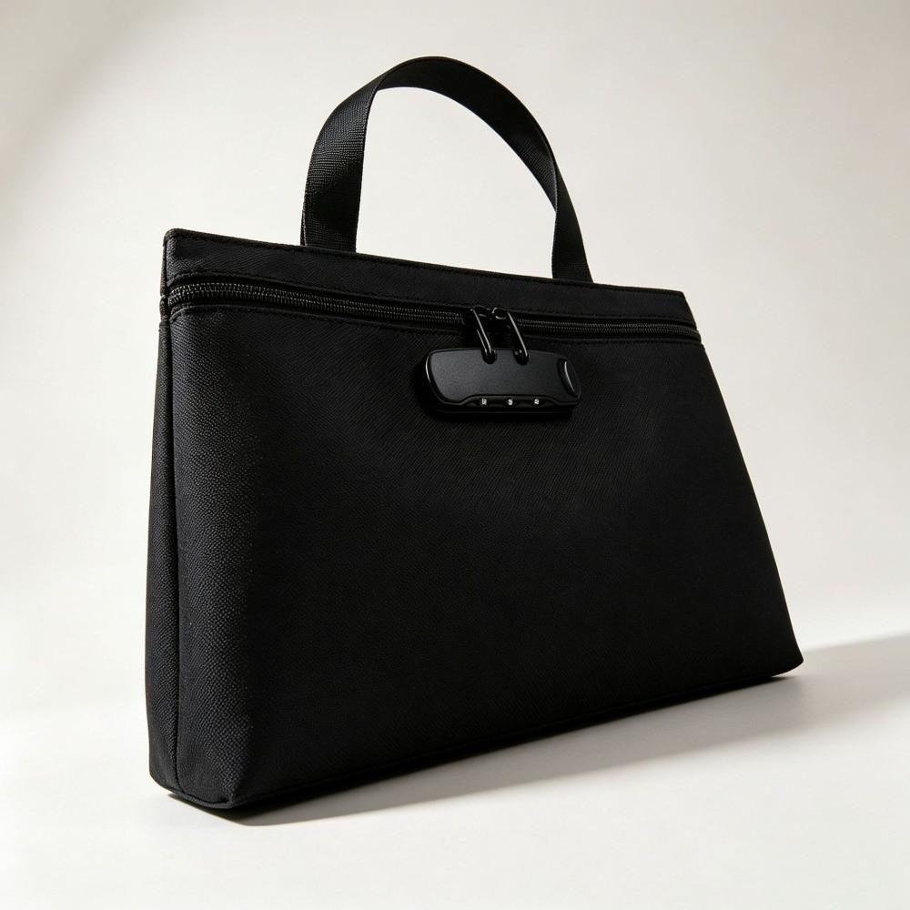 Combination Lock Bill Money Bag with Lock Zip Closure Security Document Bag Home