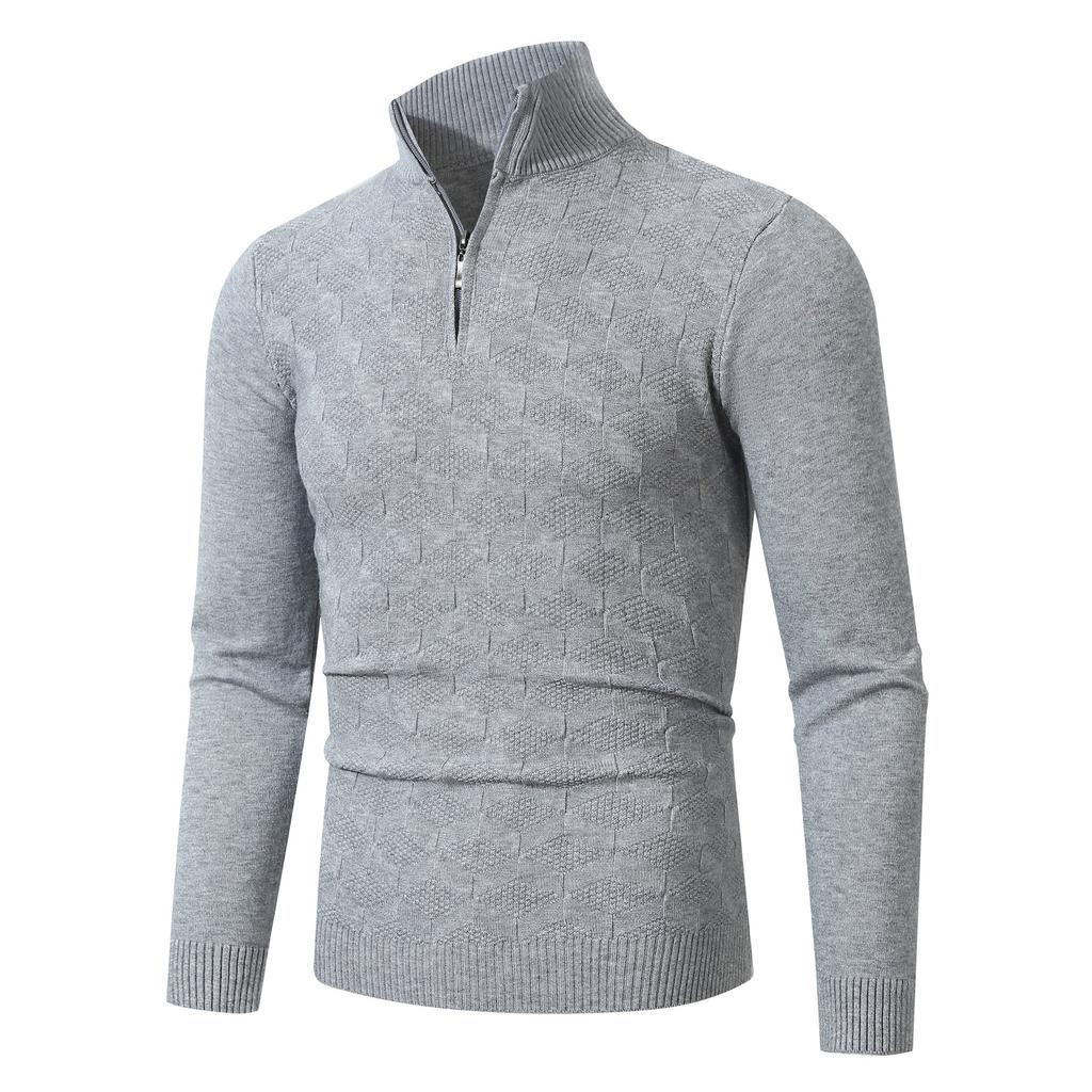 Men's Slim-fit Sweater Autumn and Winter New Men's Bottoming Shirt Thermal Knitted Sweater