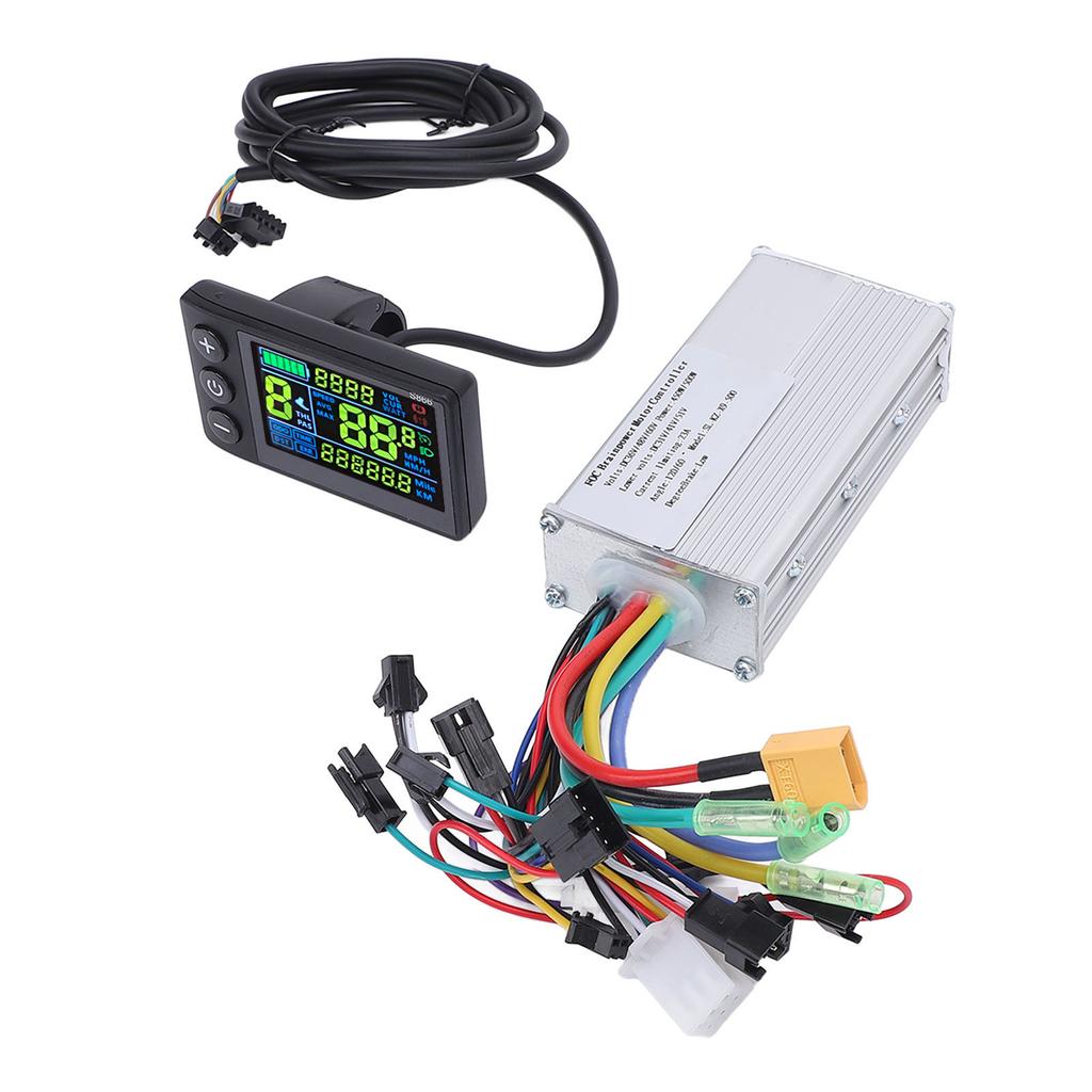 LCD Display Panel Brushless Motor Controller Kit 36V 48V 60V 450W 500W Sine Wave Motor Speed Controller for Electric