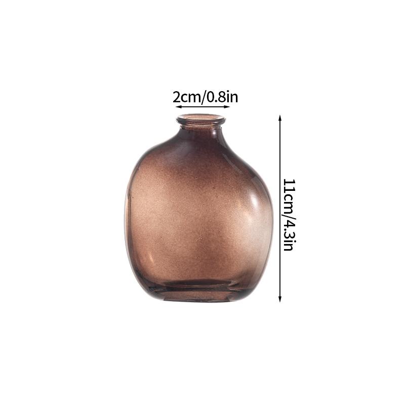 Retro Glass Vase Transparent Flower Bottle Nordic Plants Pot Flower Arrangement Hydroponic Terrarium Flowerpot Wedding Decor