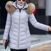 Women's Fashion Medium-Length Models Slim Cotton Jacket Big Hair Down Cotton Jacket
