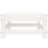 Garden Stool White Solid Pine Wood