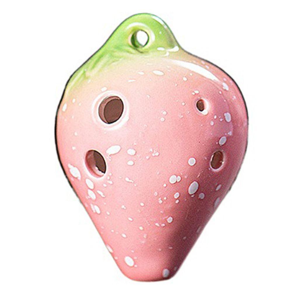 C Tone Strawberry Shaped Ocarina Gradient Color Kids Musical Instruments Toy  Student