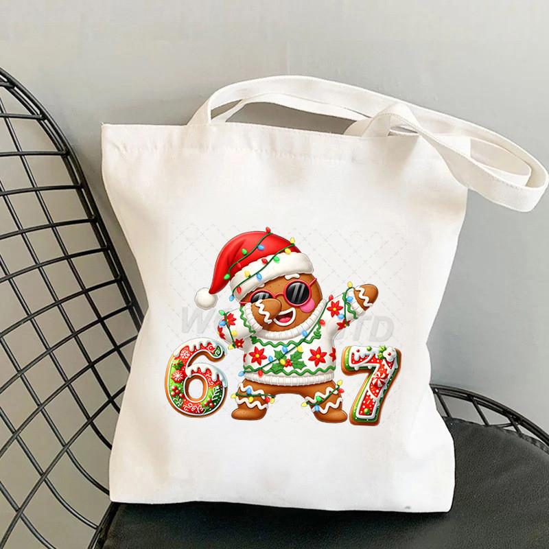 Christmas Handbag Multifunctional Large Capacity Fashion Shoulder Bag Student Canvas Bag