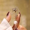 Elegant Moon Brooch with Zircon and Pearl Star Pin