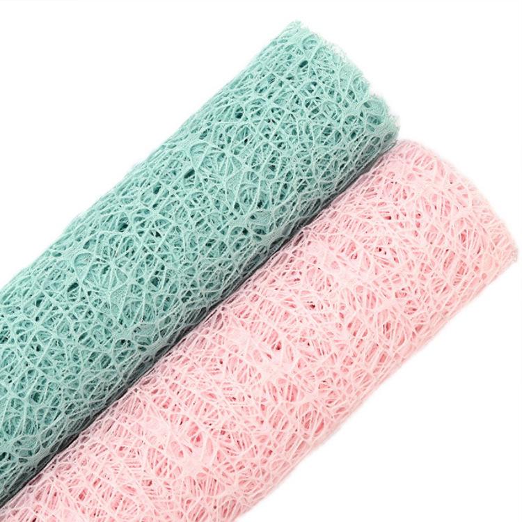 Carta da regalo floreale in garza jacquard stile coreano per bouquet di rose fai-da-te