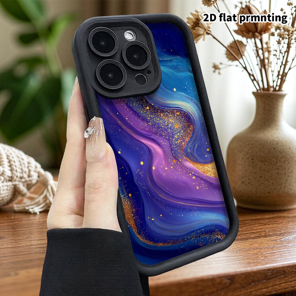 Phone Case: 2D Flat Design Suitable for iPhone 18 17 16 15 14 13 Pro Tiered Protective Case, Fluid Art, Christmas and Halloween Holiday Gift